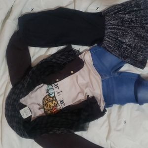3pc bundle: 2pc boutique outfit & Zara cardigan